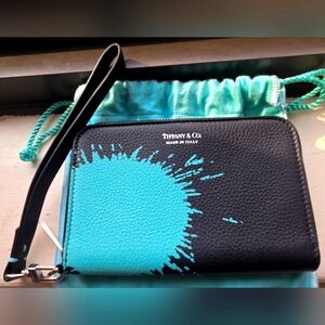 Tiffany & Co. Leather Paint Splatter Wallet